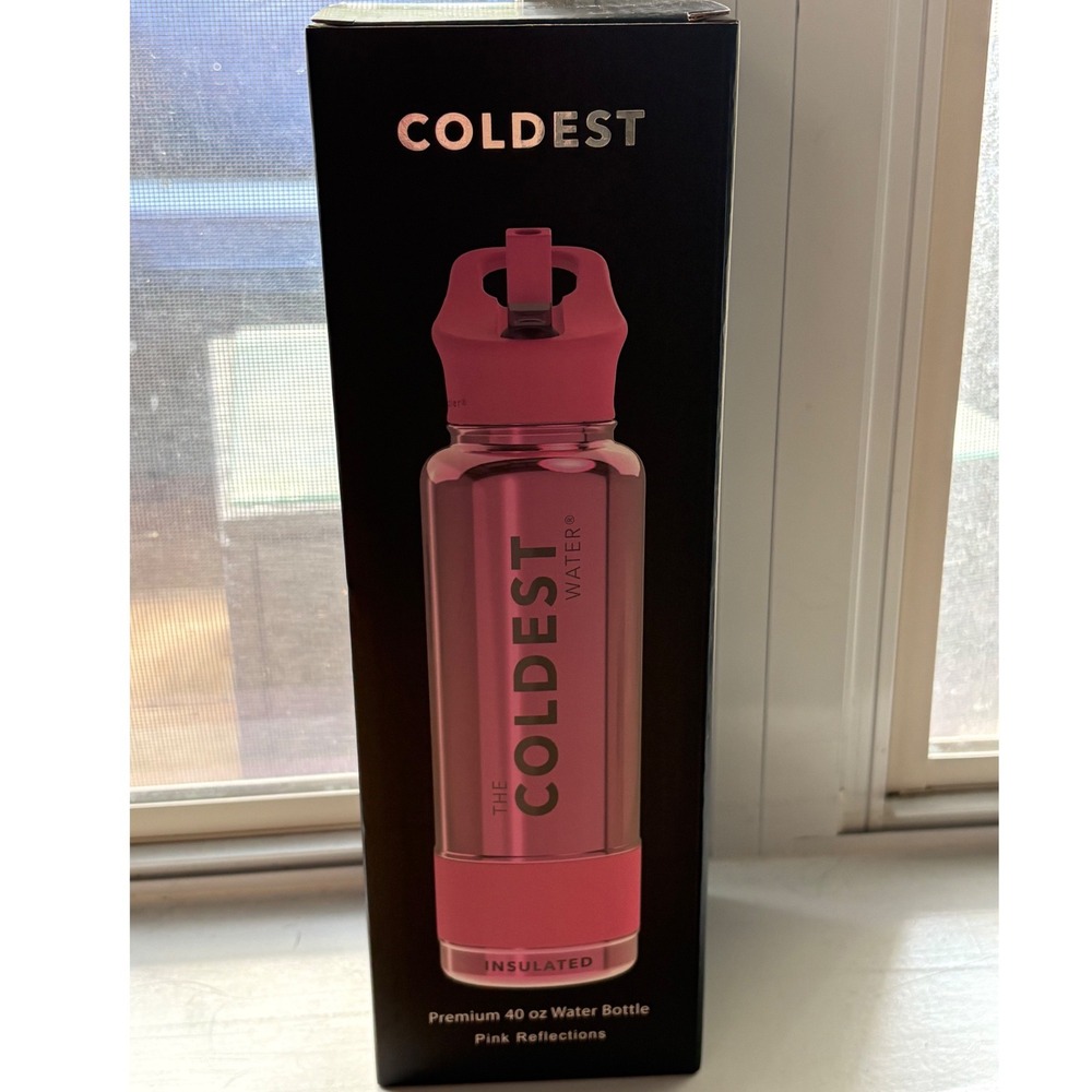 The Coldest Water Bottle 40 oz Pink Reflections Insulated Sports Gym Flask